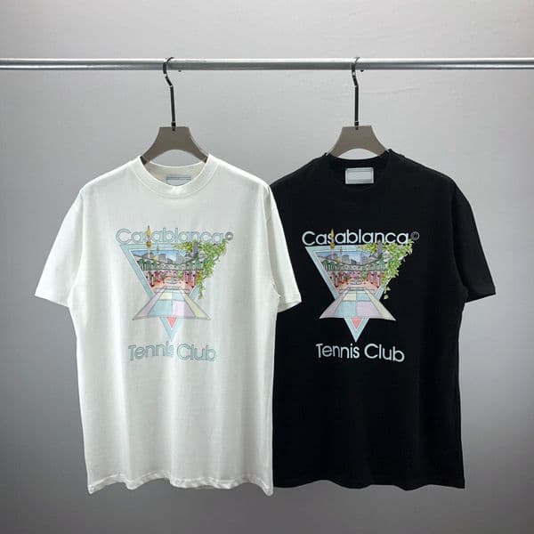 Men's Plus Tees & Polos Custom woven and dyed fabric with comfortable and soft texture. Embroidered graffiti letter on the chest, loose 22ef