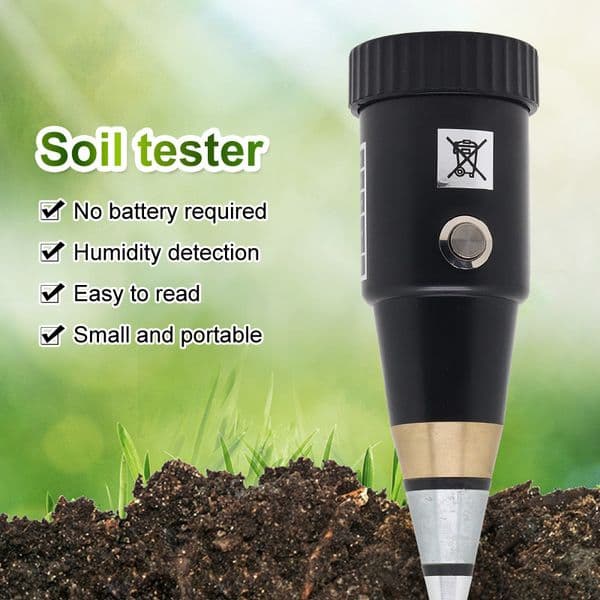 PH Meters Soil Moisture PH Meter Acidity Humidity Tester Metal Sensor Probe 3~8ph No Battery Hygrometer for Planting Garden Tool 230721