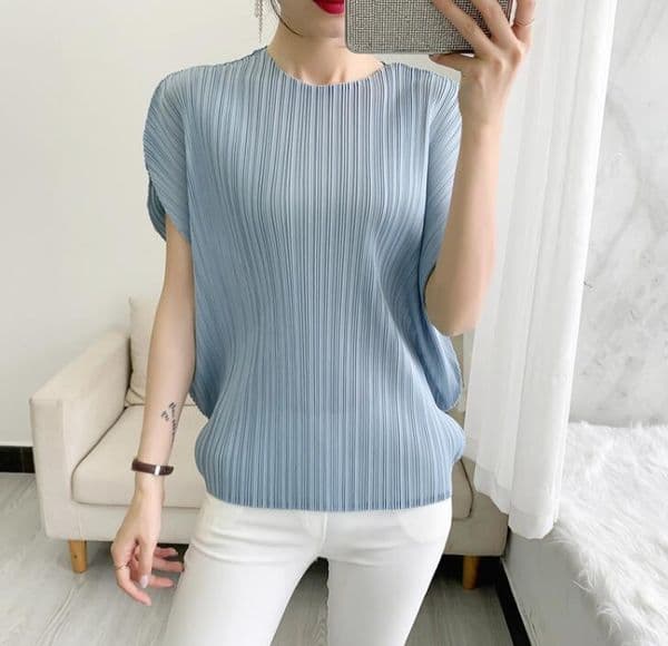 2025 New Luxury ISSEY New Product Pleated Top T-shirt Egg Shaped Irregular Clothes Women's Coat