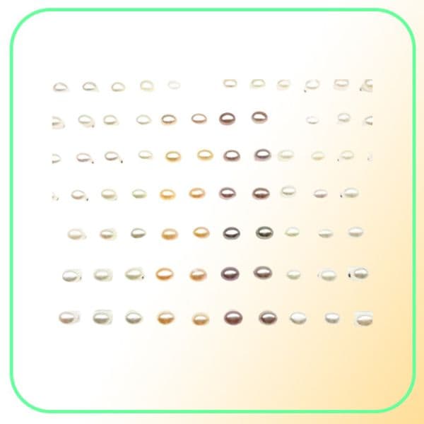 50Pairslot Pearl Earring Silver Nail Stud For DIY Craft Fashion Jewelry Gift Mix color W1