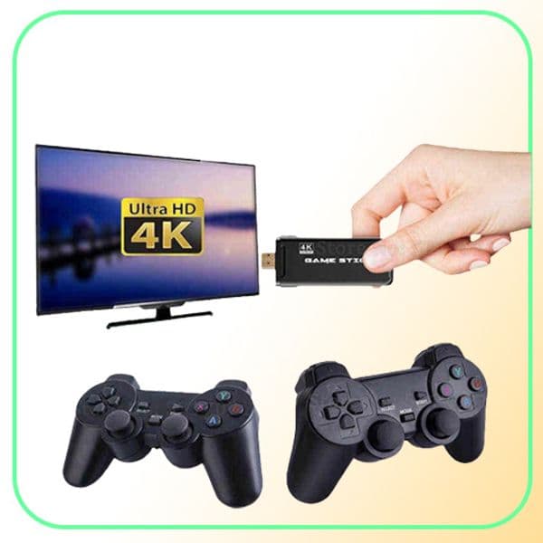 4K HD Handle Video Game Console 24G Wireless Controller For PS1FCGBA 40 emulator Retro TV Dendy Game 10000 Mini Games Stick H11707