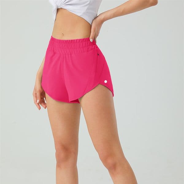 Womens Sports Yoga Shorts High-Rise Lined Pockets Shorts Fitness Wear Women Short Pants Girls Running 2.5 inch Inseam LLLM88240