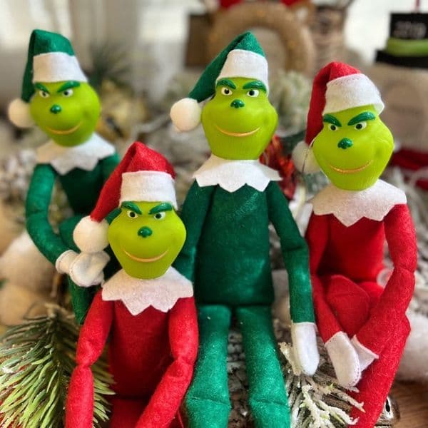 Christmas Decoration New Stuffed Animals Green Monster Grinch Plush Doll Figure Toy 1020