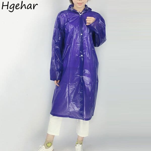 Raincoats Unisex Long Hooded Raincoat Thick Oxford Waterproof Raincoat Men's Outdoor Travel Portable Reusable Raincoat 230404