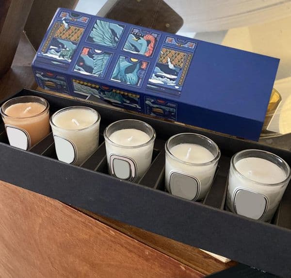 Incense Scented Candles Scenteds Candle Gift Box Set Autumn Limited Aromatherapy 5 Piece Sets Exquisite Boxed WH01621