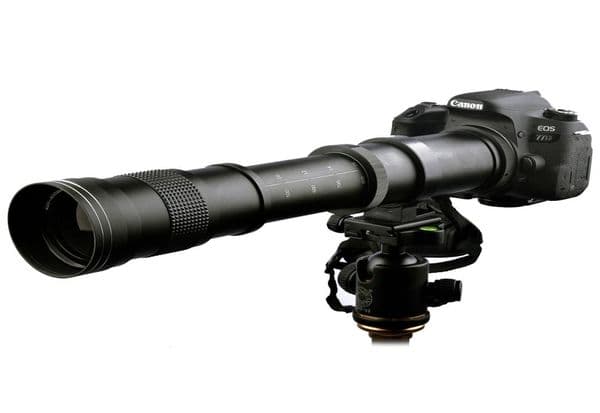 420800mm F8316 Super Telepo Lens Manual Zoom Lens T2 Adaper Ring for Canon 5D 6D 7D 60D 77D 80D 550D 650D 750D DSLR Camer