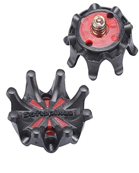 28pcs Replacement Golf Shoes Spikes Cleat Metal Thread Screw Studs Black and Red