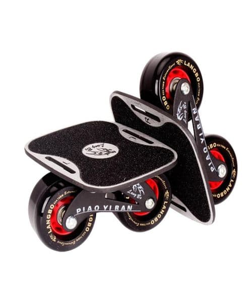 Drift Board Two PU Wheels Aluminum alloy Skateboard For line Roller Road Drift Skates Antislip Deck Skates Wakeboard IB97