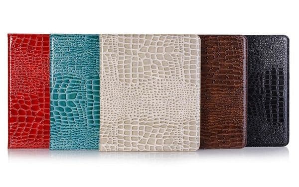 Designer iPad Case Flip Wallet Bright Crocodile Grain Pu Leather Tablet PC Cases For iPad Pro 12.9" Air 2/3 ipad 5 6 Protect Cover