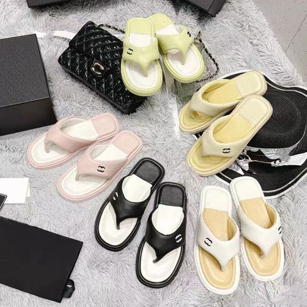Deeisgner Slippers Flip Flops Slipper Women Slide Top Quality Luxury Slipper Summer Brand Corium Shoes C Slippers Booties Classic Beach Casual Leather Size 35-41