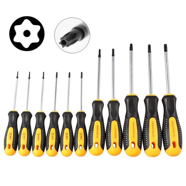 Screwdrivers 1 set of chrome vanadium steel torx screwdriver set with magnetic hole T5-T30 screwdriver set for telephone repair manual tool set 230410