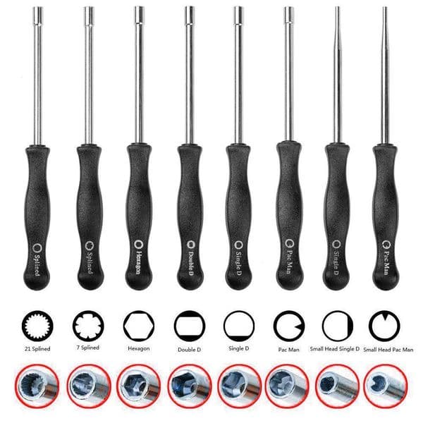Screwdrivers KUNLIYAOI 8 pcs Screwdriver Carburetor Adjustment Tool Single D Double D Hexagon Hex Socket Kit Set 230508