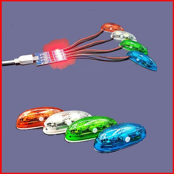 Electric/RC Boats ZMR Wireless Navigation Light 1S Rechargeable 4 modes LED lights for RC Airplane Hobby Plane Drone Car Boat Toy Part 230410