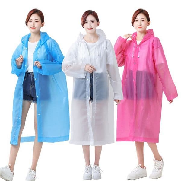 Women Man Raincoat Thickened Waterproof Clothing Adult Camping Reusable Poncho Rainwear Hot EVA Rain Coat