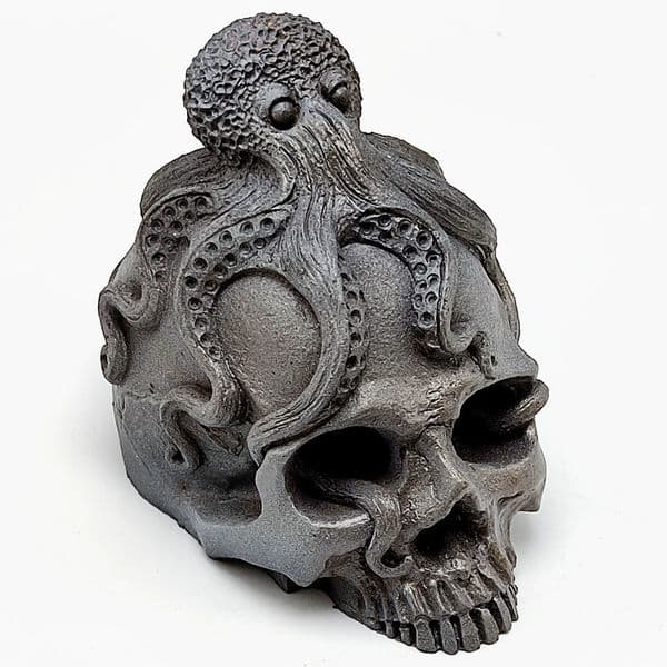 Baking Moulds product Octopus head monster skull silicone mold diy candle resin plaster silicone mold halloween decoration tools 230413