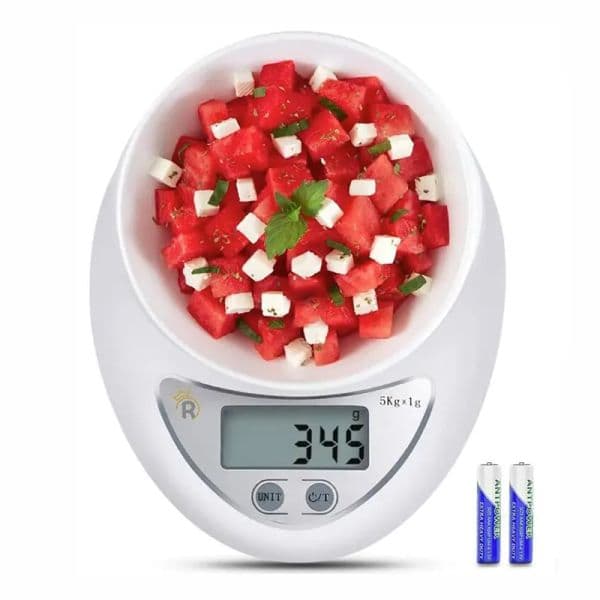 Digital Kitchen Scale, 5000g/1g Precision Food Scale for Baking, Cooking, and Household Use - Stainless Steel