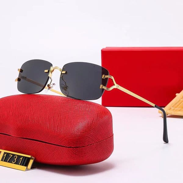 Polarized Designer Sunglass Fashion Sunglasses Women Men Elegant Frameless Sun glass Goggle Adumbral 7 Color Option Eyeglasses Driving