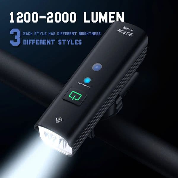 2026 new Bike Lights SoRider Bicycle Light BR 2000 AI 1200 Lumens Lumen High Brightness ltiFunction Road MTB Cycling Safety Front 231115 fre