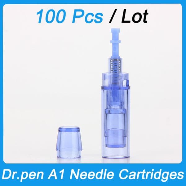 100Pcs Derma Pen Needle Cartridge Microneedling Machine Bayonet Dr Pen Ultima A1 Replace Head 9 12 24 36 42 Pin Nano 3D 5D MTS Tips Dermapen Meso Therapy Kit