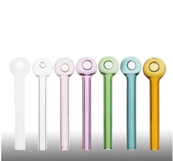 manufacture hookahs 10cm Clear Glass transparent Oil Burner Tube Burning Great tubes Nail tips