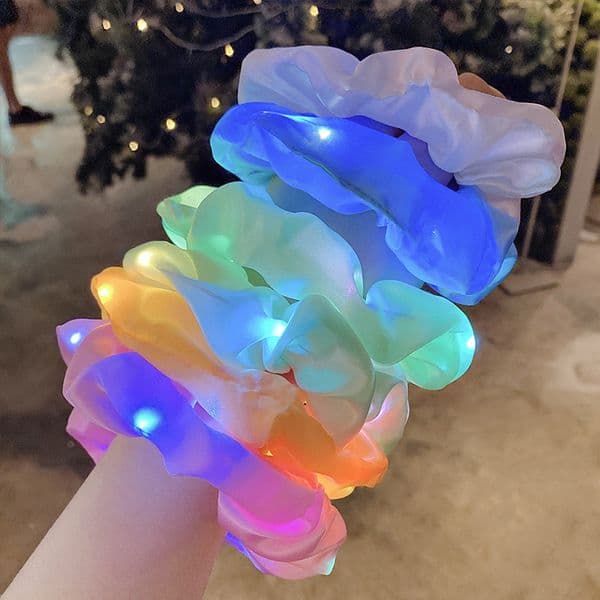 LED tie personalized female disco nightclub artifact hair accessory luminous headwear