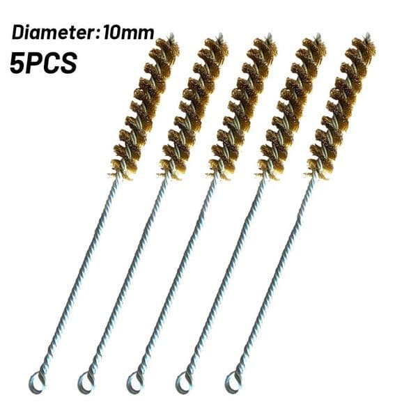 Brushes 5pcs10-30mm Stainless Steel Cylinder Wire Tube Pipe Cleaning Brush Thread For Accessories Rotary Tools Polish Clean 230414