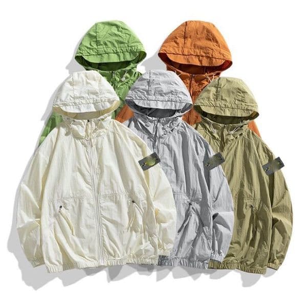Stone jacket gonng spring and summer thin jacket fashion brand coat outdoor sun proof windbreaker Sunscreen clothing Waterproof jackets Large size
