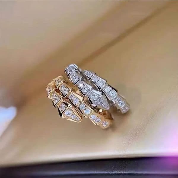 Band Rings Ring Designer Ring Luxury Rings Serpentine Jewelry Solid colour letter diamonds gemstones design Rings Gifts Jewelry Temperament Versatile Gift AA