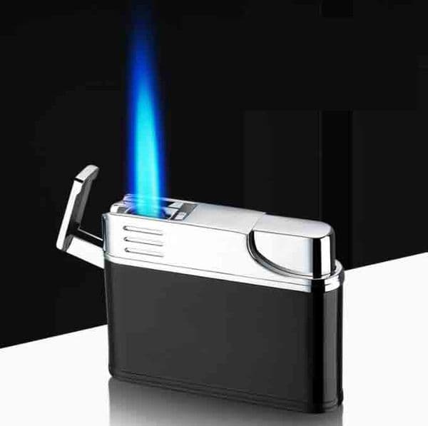 Latest Windproof Jet Lighter 7 Colors Press Metal Inflatable No Gas Cigar Butane Lighters Smoking Tool Accessories