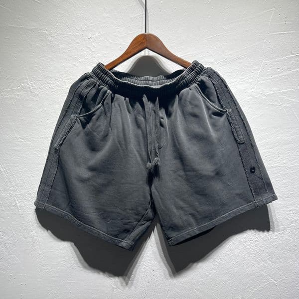 Men's Shorts High Quality Washed Faded Black Shorts Men Women Side Compass Patch Embroidery Cotton Casual Shorts Men 230419