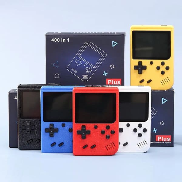 400-in-1 Handheld Video Game Console Retro 8-bit Design with 3 inch Color LCD and 400 Classic Games -Supports Two Players AV Output (Cable Included)