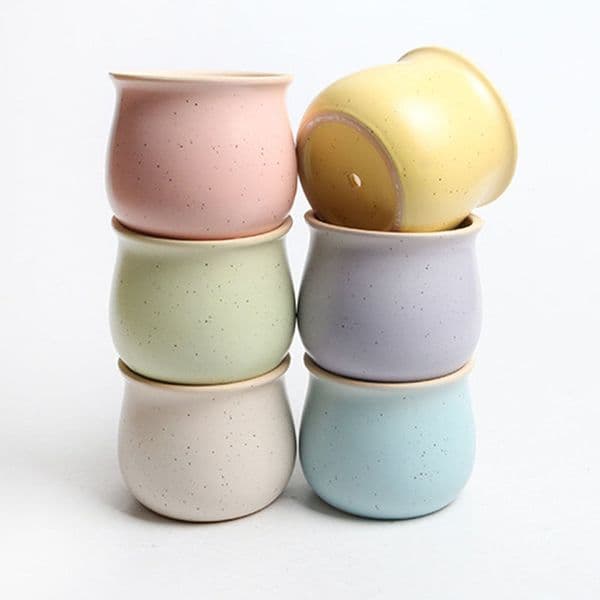 Multicolor Plants Pot Macaron Color Ceramics Flower Pot Mini Indoor Flowers Planting Breathable Pot Home Office Desk Decoration Maceta De Plantas Multicolores