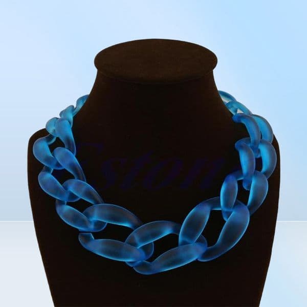 JAVRICK Lackingone Acrylic Collar Chunky Choker Statement Bib Chain Necklace Pendants 5 Color