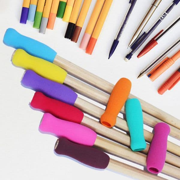 Refills 80 Pcs Pencil Grips Writing Aid Soft Foam Pen Holder Gripper for Students Learning Tool 230422