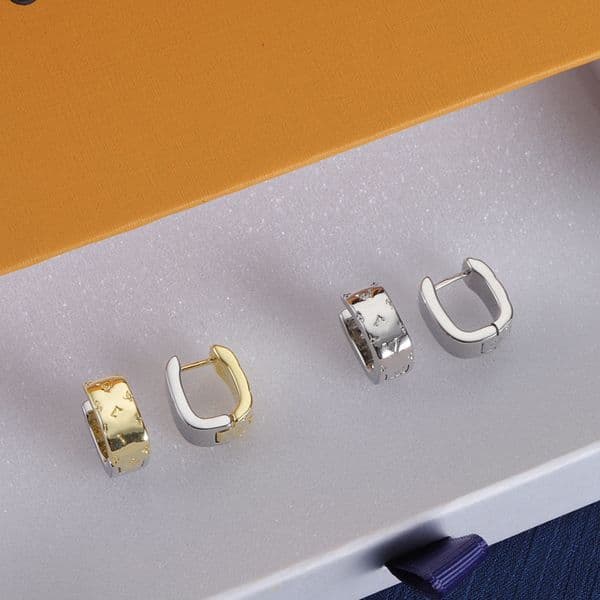 With BOX Gold earrings silver earrings stud earrings jewlery designer for women men earrings designer jewelry Party Wedding Anniversary Gift