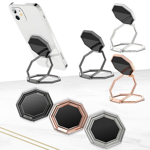 Mobile Phone Foldable Stand 360 Degree Rotation Back Ultra Thin Phone Ring Holder Universal Portable Desk Metal Finger Kickstand