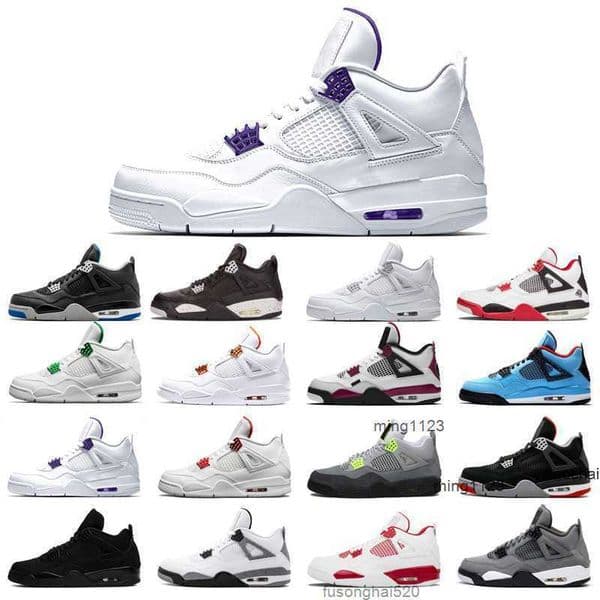 2026 2022 4 4s basketball shoes men woman Black Cat court purple University Red Neon Bred Alternate Motorsport Orange Metallic Cool Grey Trainers
