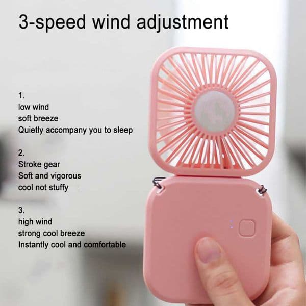 Mini Portable Neck Hanging Handheld Hand Held Cooling Small Personal Hands Free Fan USB Rechargeable for Student Sport