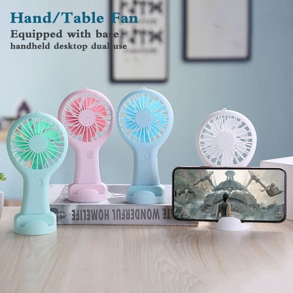 Portable Hand Fan Rechargeable Cooling Mini Usb Fan Hany Lady Children Pocket Fans Mini Ventilator With Phone Holder