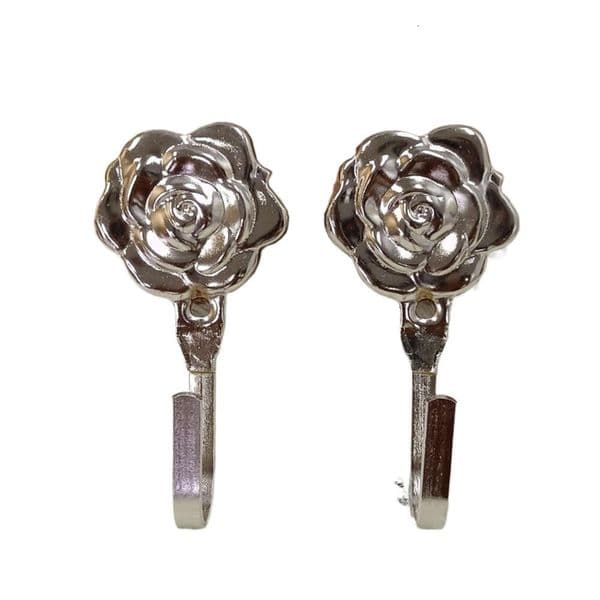 2026 New 2Pcs Antique Peony Flower Shape Key Se Clothing Bathroom Shower Hook Home Curtain Accessories Gancho Cortina Flor De Peonia Free Sh