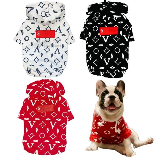 2026 New Designer Clothes Brand Dog Apparel Cotton Dogs Hoodie Classic perfume Letter Puppy Sweatshirt cologne Doggie Winter Clothing Outerwear Pet Hooded Coa
