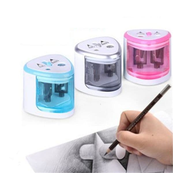 Pencil Sharpeners Automatic pencil sharpener Two-hole Electric Switch Sharpener stationery Home Office School Supplies 230428