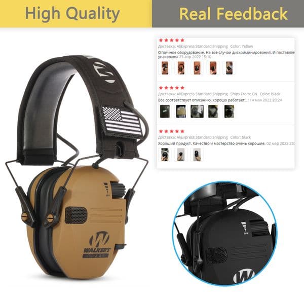 Earphones Earmuffs Active Headphones for Shooting Electronic Hearing protection Ear protect Noise Reduction active hunting headphone 230206 dh910320090