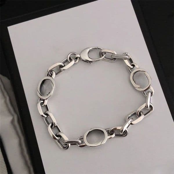 Top luxury bracelets designer for women Titanium steel chain bangles 18cm 20cm 22cm men bracelet letter charms jewelry fashion no box 1