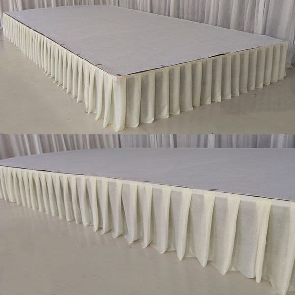 Table Skirt White pleated table skirt wedding backdrop curtains for table clothes table cover wedding stage table skirting for event party 230209