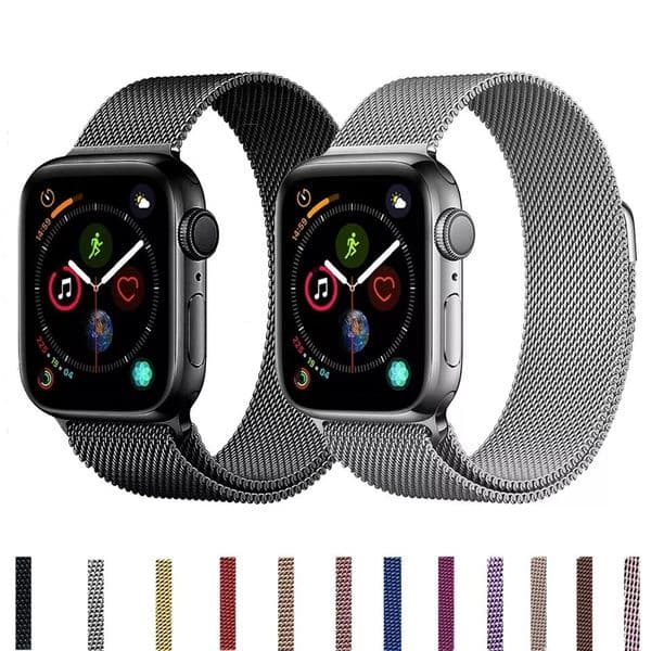 For Apple Watch Band Stainless Steel Mesh Loop Magnetic Clasp Straps SE 7 6 5 4 3 2 1 38mm 40mm 41mm 42mm 44mm 45mm Women Men Replacement Bands for iWatch