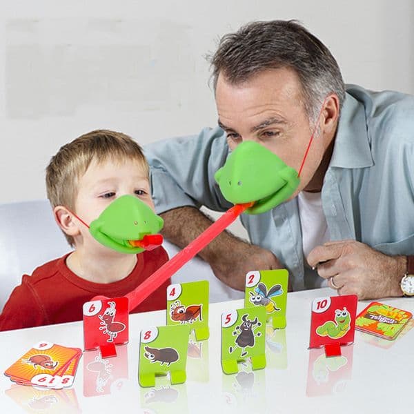 Other Toys Chameleon Lizard Mask Wagging Tongue Lick Cards Board Games for Children Family Party Toys Antistress Funny Desktop Game Toys 230210