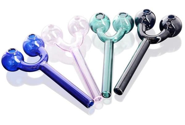 5.9 inch Length Colors Colorful Skull Glass Pipe Oil Burner Pipes for Smoking Tool Random Color Smoking Pipes