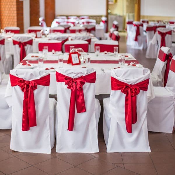Sashes Chair Wedding s Knot Sash Satin Fabric Bow Cover for Party Banquet Event Decorations 230213