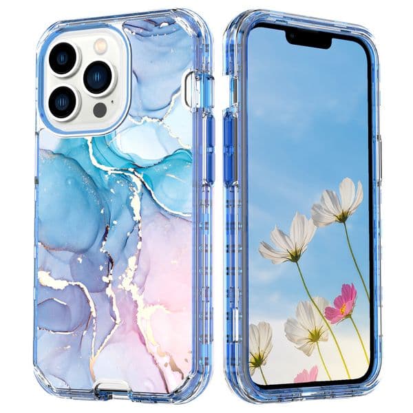 Heavy Duty Marble IMD Strong Phone Cases for iPhone 15 14 13 12 11 Pro Max XR XS 8 7 6 plus